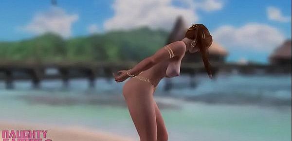  Dead Or Alive 5 Beach Paradise UNCENSORED (DOAX3 in DOA5) PART ONE